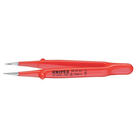 KNIPEX Insulated Precision Tweezers, Smooth Tip 92 27 61