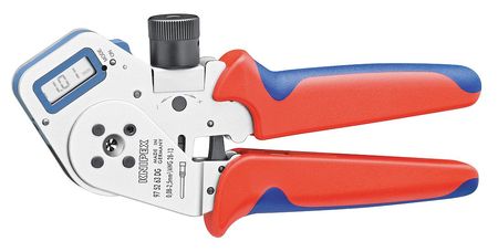 KNIPEX 7 1/4 in Digital Crimper 28 to 13 AWG 97 52 63 DG