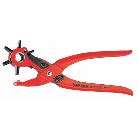 KNIPEX 8-3/4" Revolving Punch Pliers, Powder Coated 90 70 220