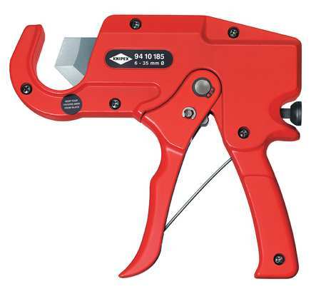 KNIPEX Pipe Cutter, Plastic, 7-1/4 In. L, Ratchet 94 10 185