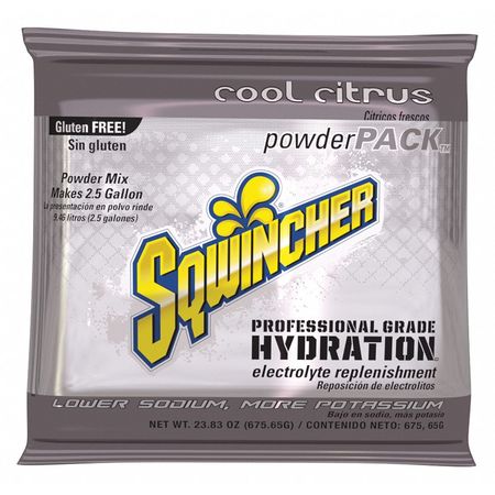 Sqwincher Sports Drink Mix, 23.83 oz., Mix Powder, Regular, Cool Citrus 159016050