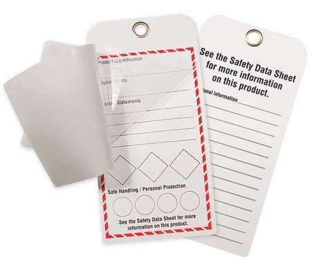 GHS SAFETY Tag, Synthetic Stock, GHS, PK25 GHS1043
