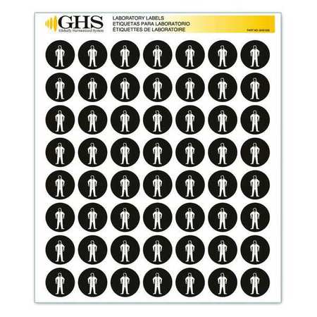 GHS SAFETY Label, Gloss Paper, Full Body Suit, PK1120 GHS1220