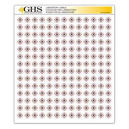 GHS SAFETY Label, Flame, Gloss Paper, PK1820 GHS1229