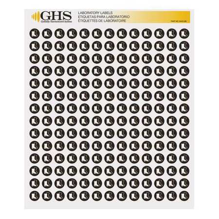 GHS SAFETY Label, Boots, Gloss Paper, PK1820 GHS1238