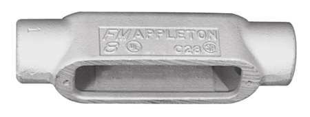 APPLETON ELECTRIC Conduit Outlet Body, Iron, 1-1/2 In. C58