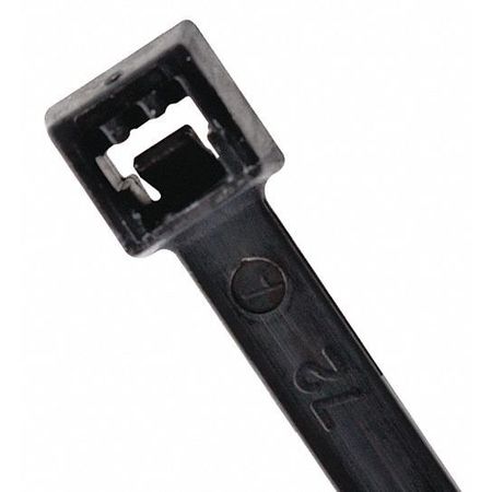 Zoro 8" L Heavy Duty Black Cable Tie PK 100 G8067580