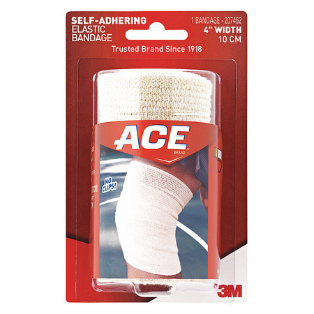 Ace Bandage, Self-Adhering, Elastic, 4", PK72 207462