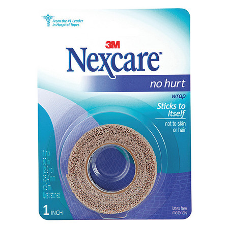 NEXCARE Wrap, No Hurt, Unstretched, Tan, 1", PK24 NHT-1