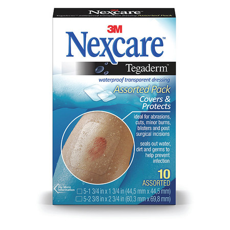 NEXCARE Waterproof Dressing, Assorted, PK12 TEGA-10