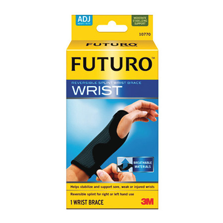 FUTURO Reversible Splint Wrist Brace, Adjustable, PK12 10770EN