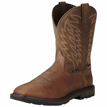 ARIAT Size 14 Men's Western Boot Steel Work Boot, Brown 10020063