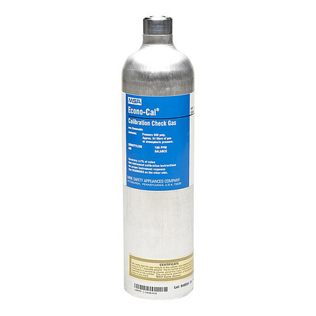 MSA SAFETY Calibration Gas Cylinder, 34L 10048279