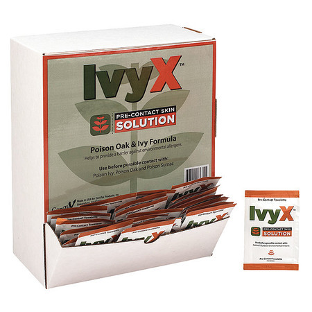 IVYX Pre-Contact Towelettes, 8 x 5 In., PK50 18-055