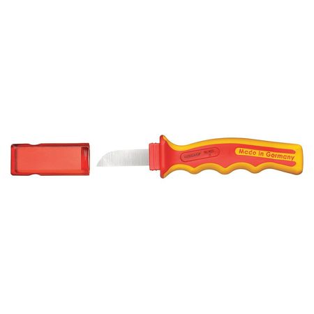 GEDORE Insulated Cable Knife, 7-9/10" L, VDE Cable knife Plastic VDE 4522 K