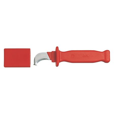 GEDORE Insulated Cable Knife, Hook, 7-8/10" L VDE 4527