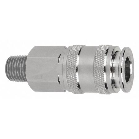 MILTON Universal Coupler, 1/4"Body, 1/4"MNPT S-744