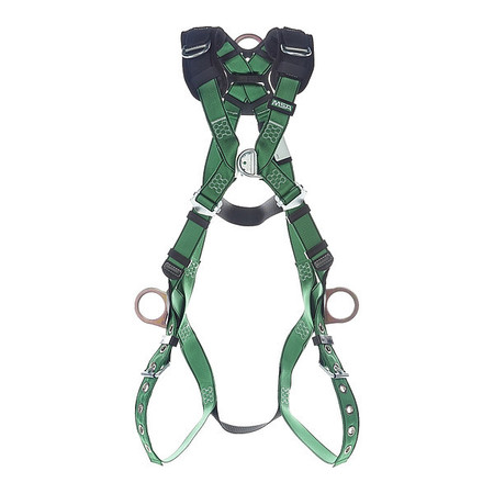 MSA SAFETY Fall Protection Harness, Vest Style, 2XL 10206076