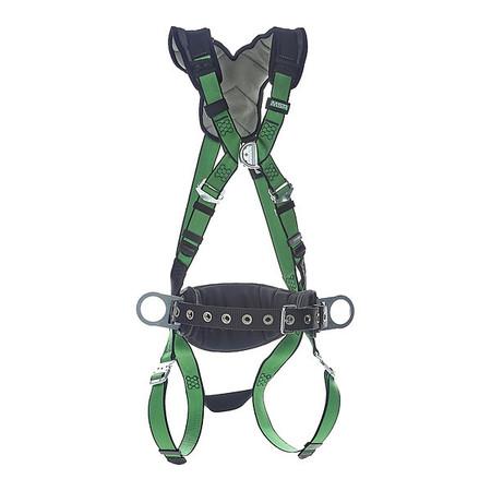 MSA SAFETY Fall Protection Harness, M/L, Polyester 10206177