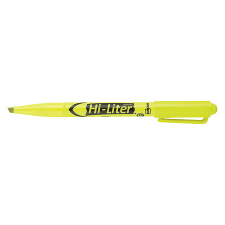 HI-LITER Flourescent Yellow Pen-Style Highlighter, 12/PK 7170923591