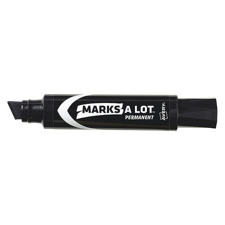 Mark-A-Lot Black Chisel Tip Jumbo Desk-Style Permanent Marker, 12/PK 7170924148