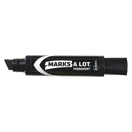 MARK-A-LOT Black Chisel Tip Jumbo Desk-Style Permanent Marker, 12/PK 7170924148