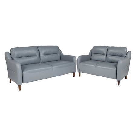 Flash Furniture Loveseat and Sofa Set, Gray BT-S8372A-SFLS-GRY-GG