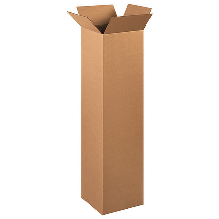Zoro Select Tall Corrugated Boxes, 12" x 12" x 48", Kraft, 15/Bundle 11A699