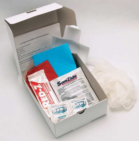 MEDIQUE Biohazard Spill Kit, Absorbs 33 oz. , White 48306