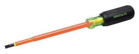 GREENLEE Insulated Slotted Screwdriver 3/16 in Round 0153-22-INS