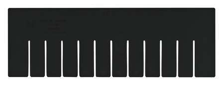 QUANTUM STORAGE SYSTEMS Plastic Divider, Black, 15 3/4 in L, Not Applicable W, 5 1/4 in H, 6 PK DS93060CO