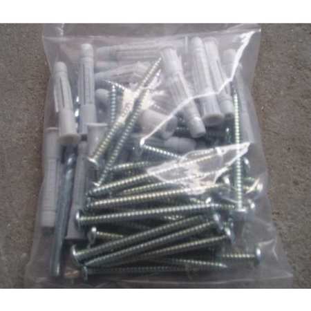 ZORO SELECT Wall Anchor, 2" L, Plastic, Not Rated Tension Strength, 25 PK U63102.031.0001