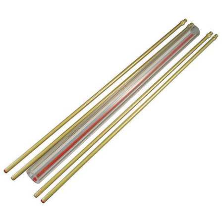 Penberthy Glass Rod Kit, Red Line, 5/8In Dia, 20In L 1LG-20R