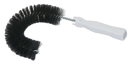 Tough Guy 5" W Hook Brush, 4 in L Handle, 8 in L Brush, Black, Polypropylene, 11 1/2 in L Overall 11N178