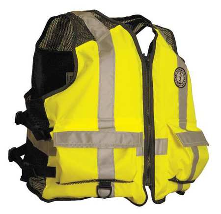 MUSTANG SURVIVAL Life Jacket, Yellow/Green, L/XL MV1254T3-239-L/XL-216