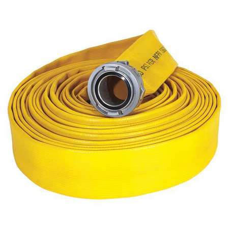 JAFRIB Supply Line Fire Hose, Yellow, 50 ft. L G50H4RY50S