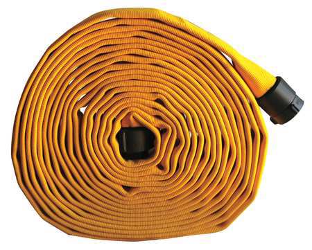 JAFLINE HD Fire Hose, 100 ft. L, Yellow, 2-1/2" dia. G52H25HDY100N