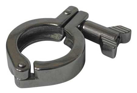 ZORO SELECT Heavy Duty Clamp, T304 Stainless Steel, For Tube Size: 4 in 13MHHM4.0