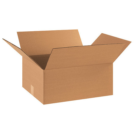 Zoro Select Corrugated Boxes, 18" x 14" x 8", Kraft, 20/Bundle 11R416