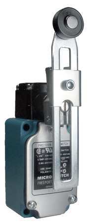 HONEYWELL Limit Switch, Roller Lever, Rotary, 1NC/1NO, 10A @ 480V AC, Actuator Location: Side 1LS3-L