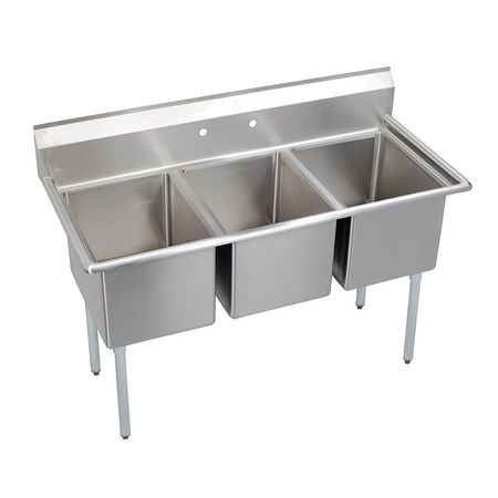 LK PACKAGING Floor Mount Scullery Sink, Stainless Steel Bowl Size 16" x 20" E3C16X20-0X