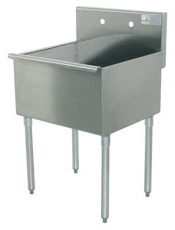 ADVANCE TABCO 27 1/2 in W x 24 in L x 39 in H, Floor, Stainless Steel, Utility Sink 4-41-24