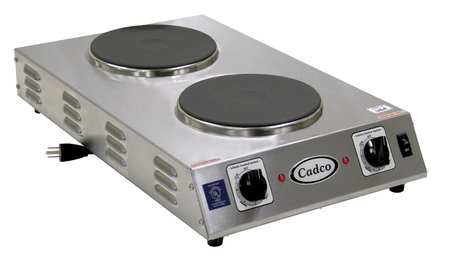 Cadco Hot Plate, Double, Cast Iron CDR-2CFB