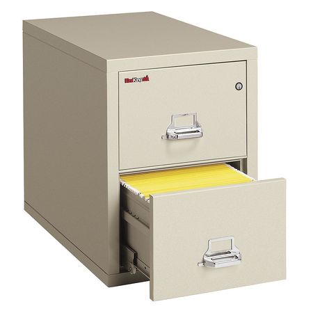 Fireking 12-3/16" W 2 Drawer Vertical File, Parchment, Letter 2-1825-CPA