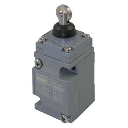 DAYTON Heavy Duty Limit Switch, Plunger, Roller, SPDT, 10A @ 600V AC, Actuator Location: Top 11X447