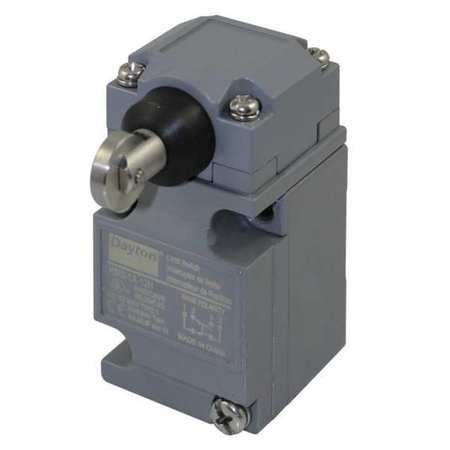 DAYTON Heavy Duty Limit Switch, Plunger, Roller, SPDT, 10A @ 600V AC, Actuator Location: Side 11X449