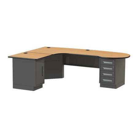 GREENE MANUFACTURING L Shaped Desk, 72" D, 96" W, 28" H SRE-200JO L OR R