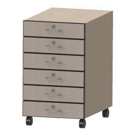 GREENE MANUFACTURING Laminate 6 Drawer Cabinet, 16"x24"x26.5" SR-1624-6000P