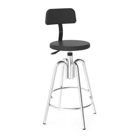 GREENE MANUFACTURING Polyurethanse Task Stool, 14" Seat GST-300BK