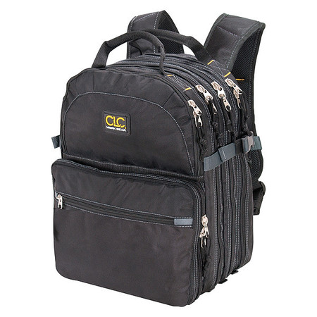 CLC WORK GEAR Backpack, Tool Backpack, Black, Polyester, 75 Pockets 1132